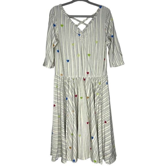 NEW Dot Dot Smile Multicolor Heart with Stripes Ballerina Dress 7 - Picture 1 of 8